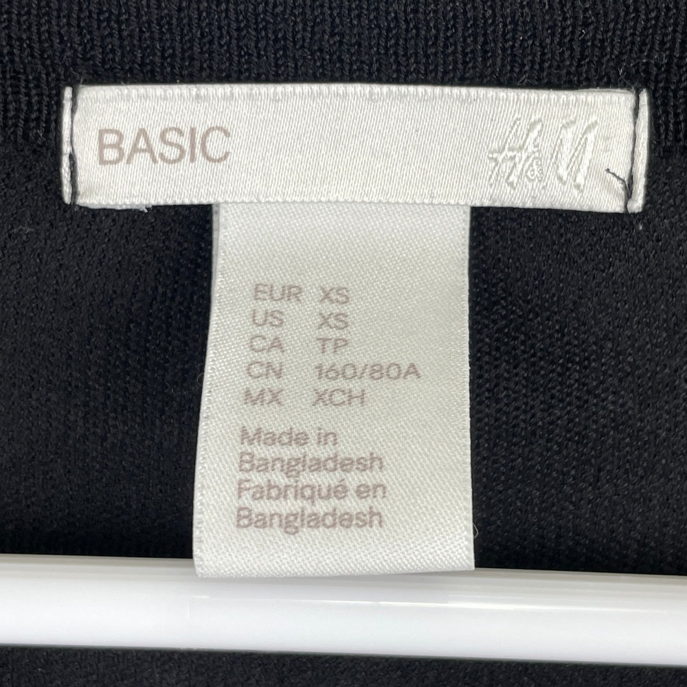 H&M Basic BMW of Monrovia Embroidered Long Sleeve Sweater Top Black Racing XS - Picture 5 of 7